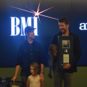 Brett Eldredge Celebrates No. 1 Party for “Drunk on Your Love” With Family, Friends & Edgar [the Puppy]